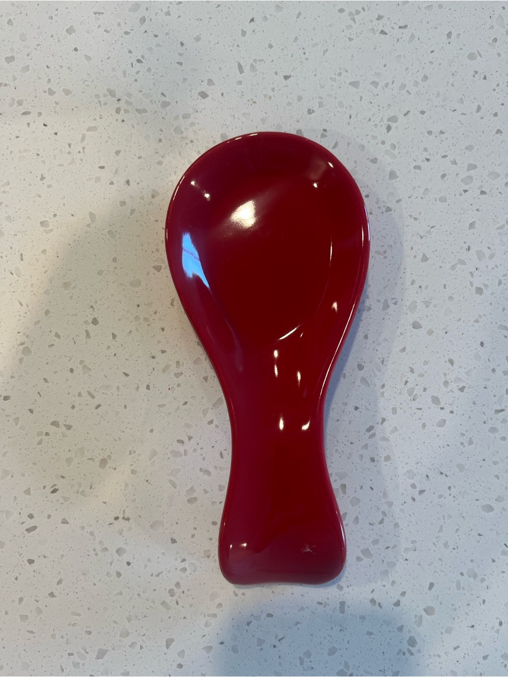 Red Ceramic Spoon Rest - Classic Home Accent